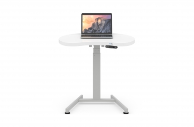 Бяло кръгло бюро UberDesk One